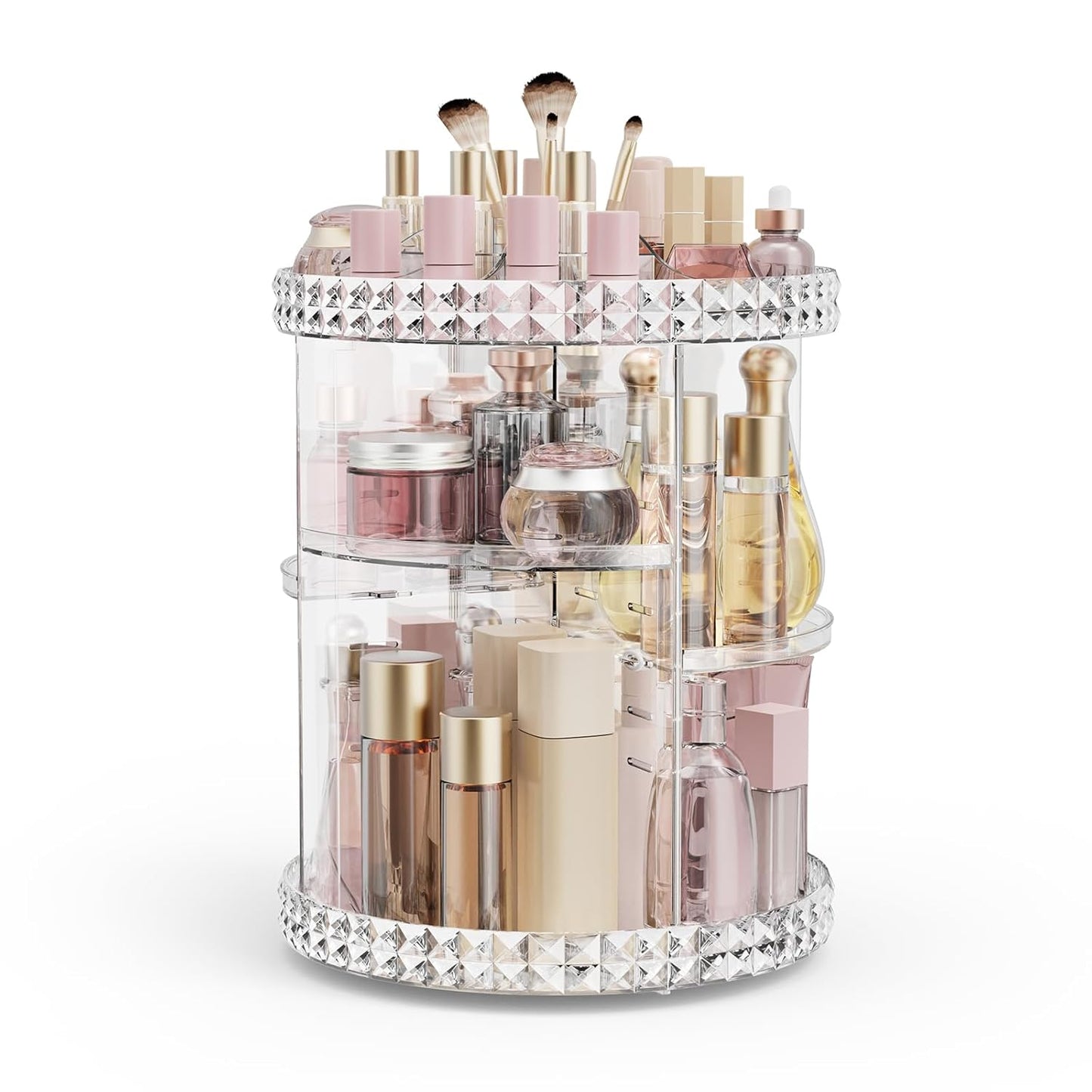Coffret maquillage,Organisateur de maquillage rotatif à 360 degrés
