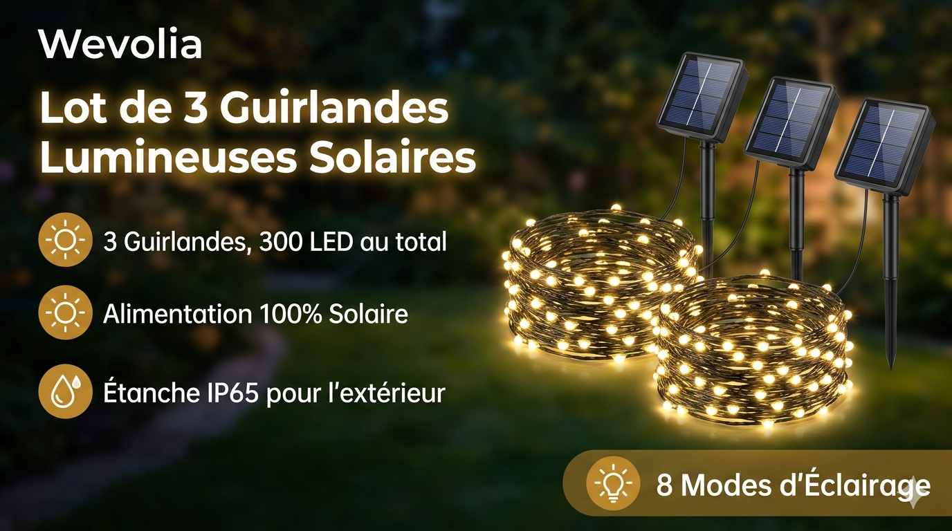 Éclairage décoratif 100% énergie solaire