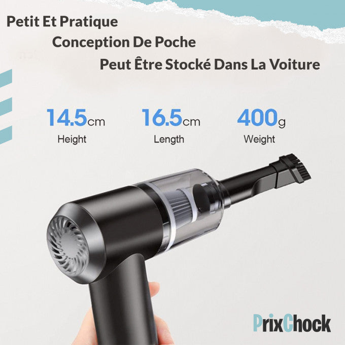 Aspirateur De Voiture Puissant, Aspirateur À Main Intégré Sans Fil Pour Le Nettoyage Et Le Séchage
