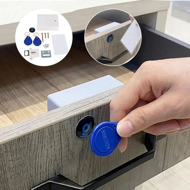 it de serrures RFID à piles électronique pour porte d'armoire, porte d'armoire, serrure cachée à faire soi-même, sans clé