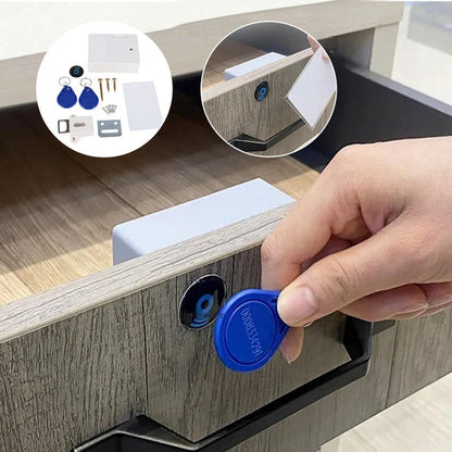 it de serrures RFID à piles électronique pour porte d'armoire, porte d'armoire, serrure cachée à faire soi-même, sans clé