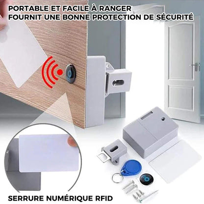 it de serrures RFID à piles électronique pour porte d'armoire, porte d'armoire, serrure cachée à faire soi-même, sans clé