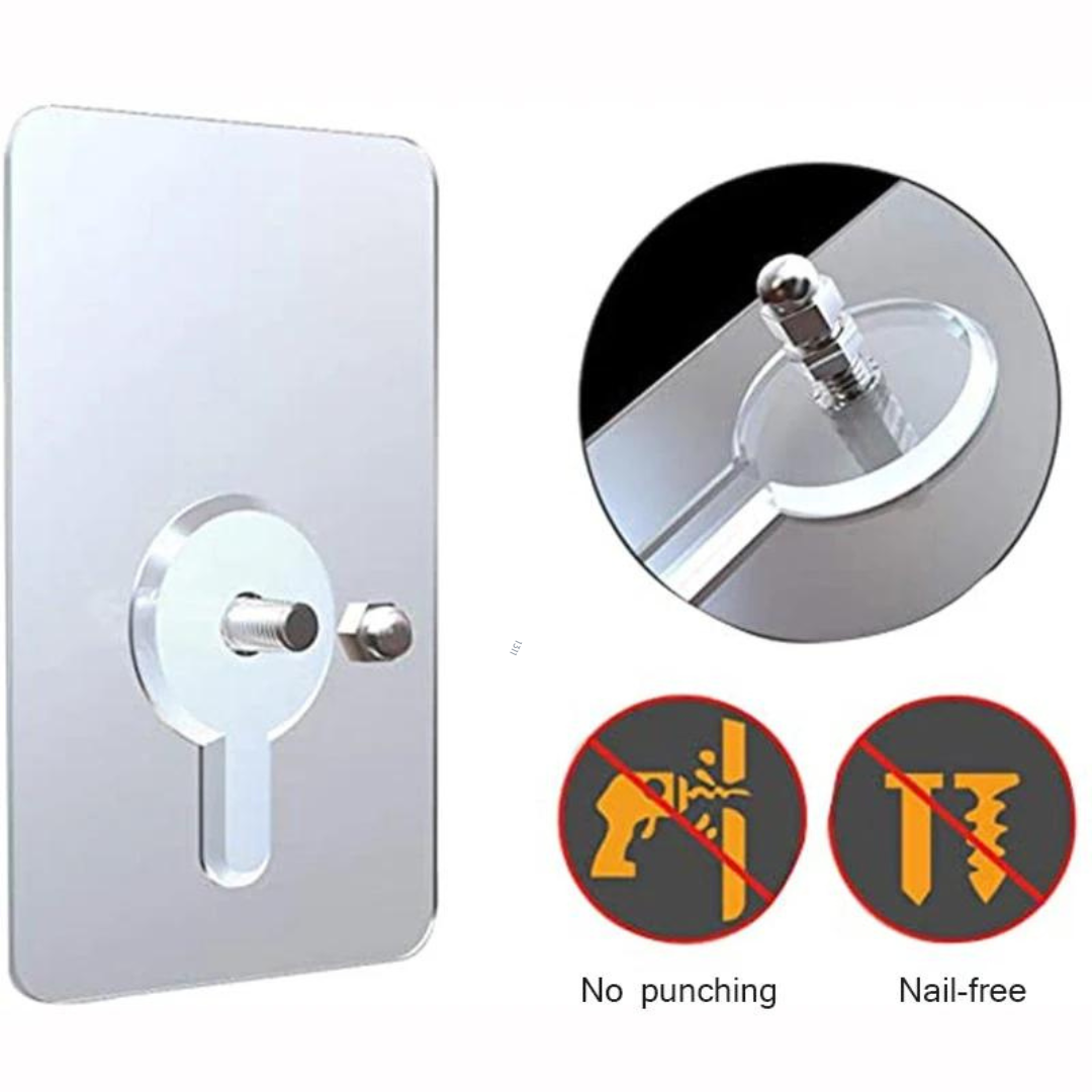 Lot De 10 PCS Vis Adhésives Détachables pour Fixation Murale Sans Percer