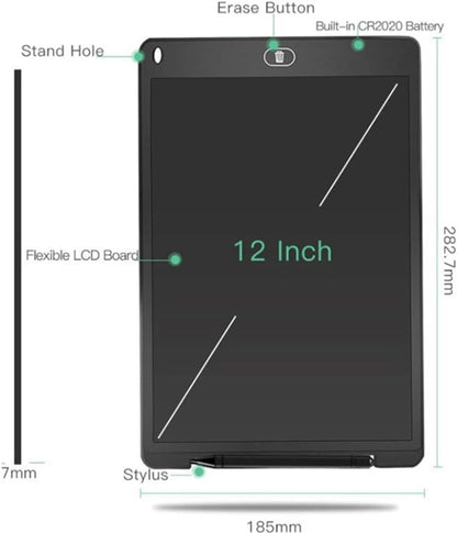 Tableau D'écriture Électronique LCD De 12 Pouces Pour Graffitis, Planche À Dessin Intelligente, Tableau D'écriture