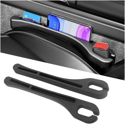 2 Pièces – Bouchons & Organisateurs de Fente de Siège pour Voiture | Accessoire Antichute Amélioré avec Support Téléphone