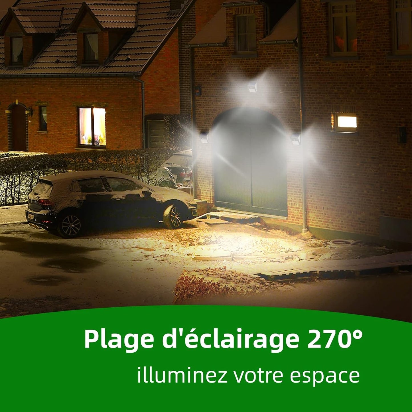 LOT DE 3 Lampe Solaire Exterieur Avec Detecteur de Mouvement
