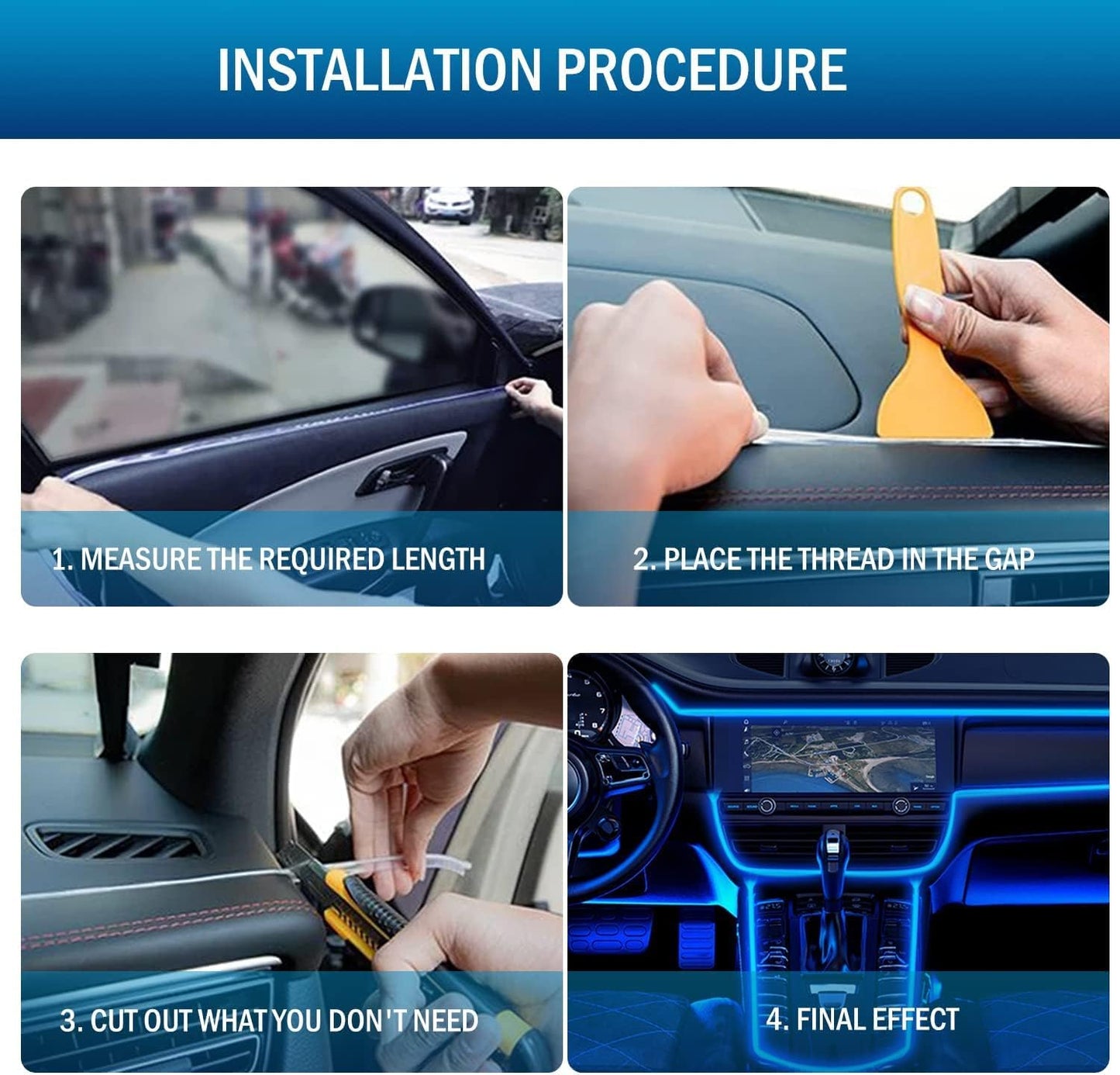 Bande Lumineuse à LED , Éclairage Intérieur De Voiture