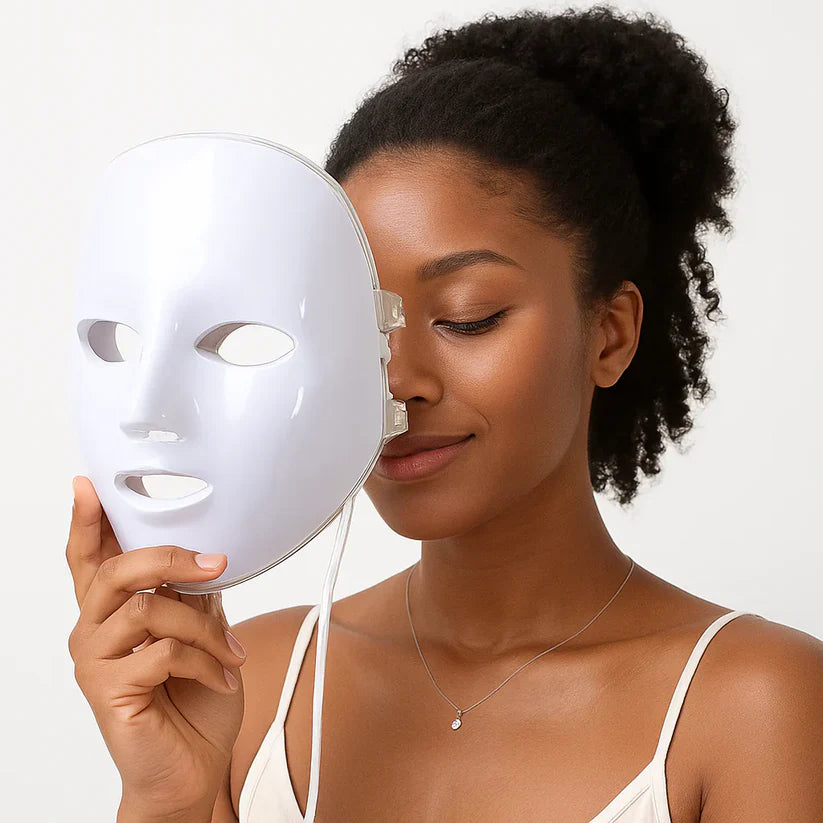 Masque facial LED - LUMINOTHÉRAPIE 07 COULEURS.  Rechargeable