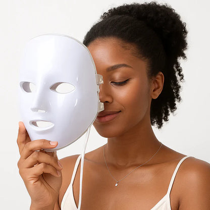 Masque facial LED - LUMINOTHÉRAPIE 07 COULEURS.  Rechargeable