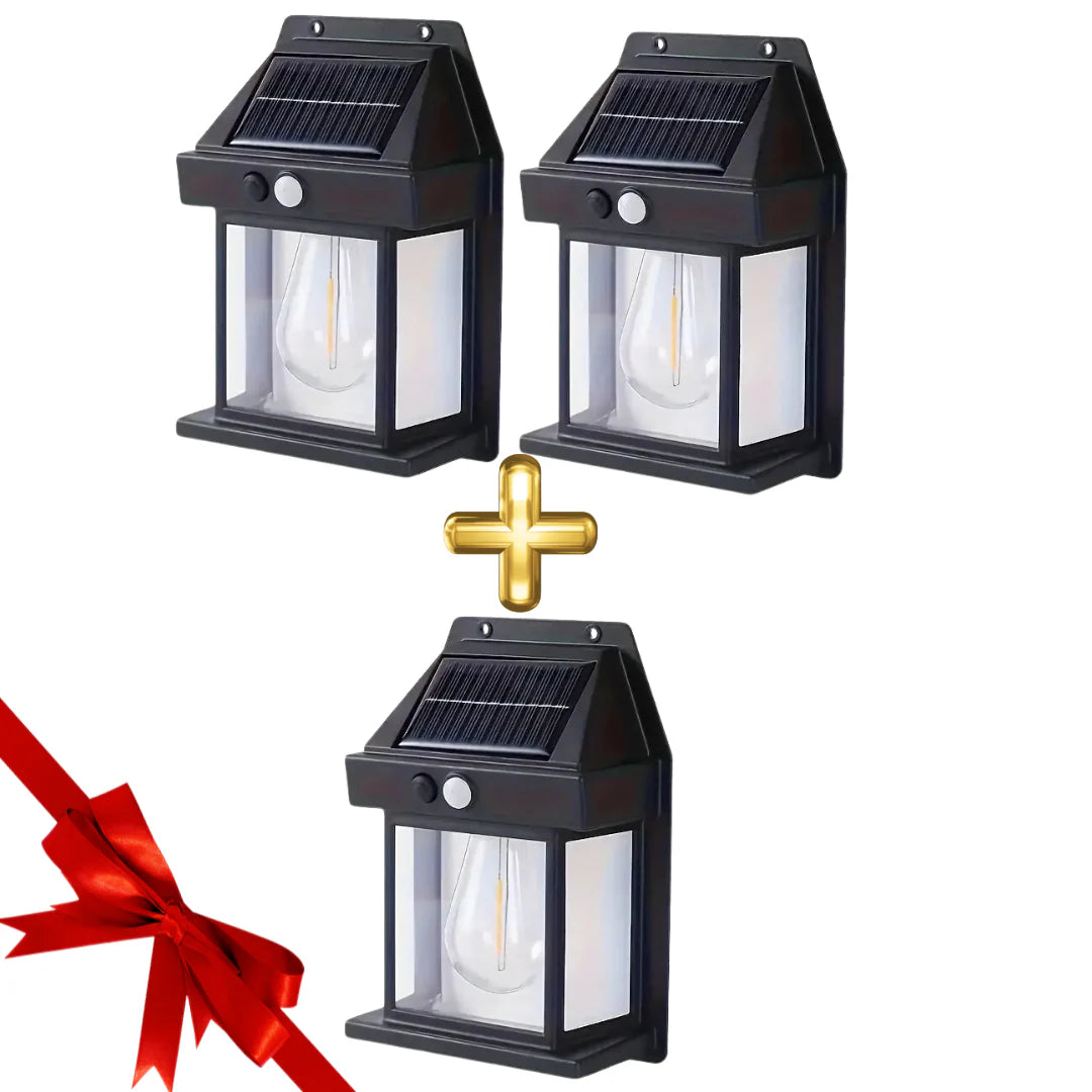 Lot de 3 Lampes Solaires Extérieures Avec détecteur de mouvement