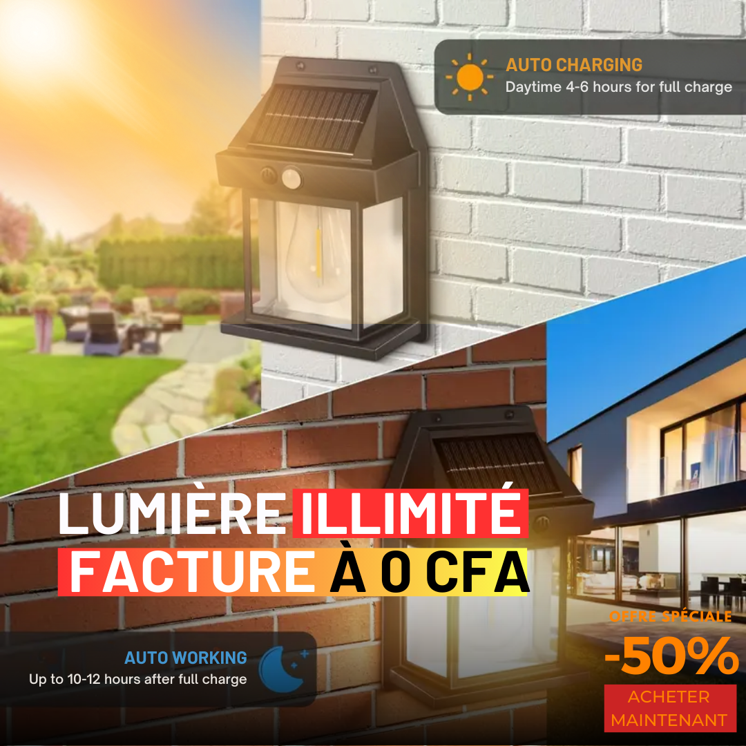 Lot de 2 Lampes Solaires Extérieures Avec Détecteur De Mouvement