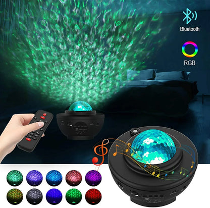 Projecteur Galaxie Etoile Musicale Bluetooth avec télécommande