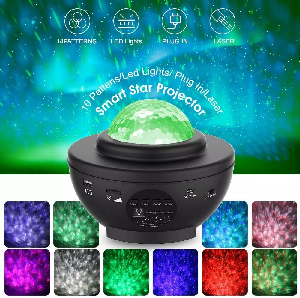 Projecteur Galaxie Etoile Musicale Bluetooth avec télécommande