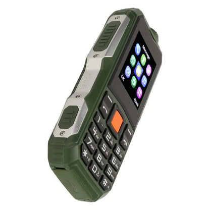 Téléphone Antichoc waterproof 1.8 pouces Dual SIM Radio FM Batterie 3800 mAh Lampe torche